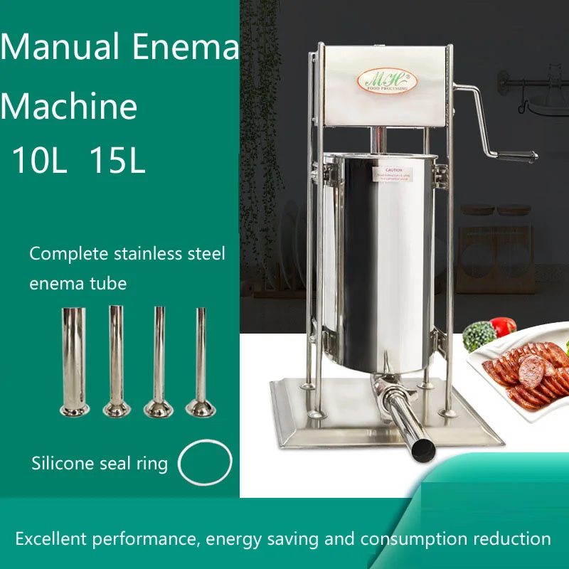 10L 15L Manual Sausage Stuffer Stainless Steel Sausage Maker Commercial Home Sausage Filling Machine  Sausage Filler Meat Tool