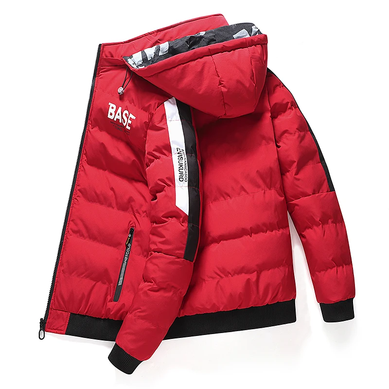 Winter Men Fashion Keep Warm Hooded Tops Outdoors Loose Comfort Versatile Double Sided Wear Parka New Fashion Casual Solid Coats