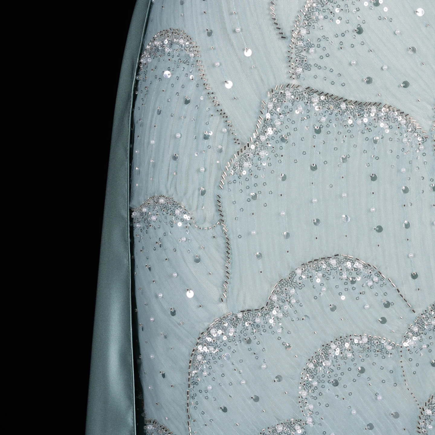 Sharon Said Abendkleid Glamouröses Grünes Perlen-Quastenkleid Schulterfreies Hochzeitskleid Luxuriöses Dubai Formelles Partykleid SS670 Maßanfertigung – Detail 13