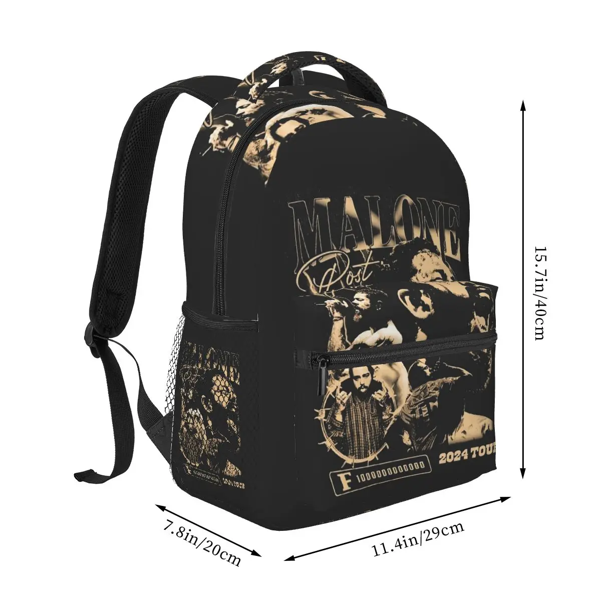 Post Malone European And American Street Rock Rapper Portrait Backpacks Boys Girls Bookbag School Bags Rucksack Shoulder Bag