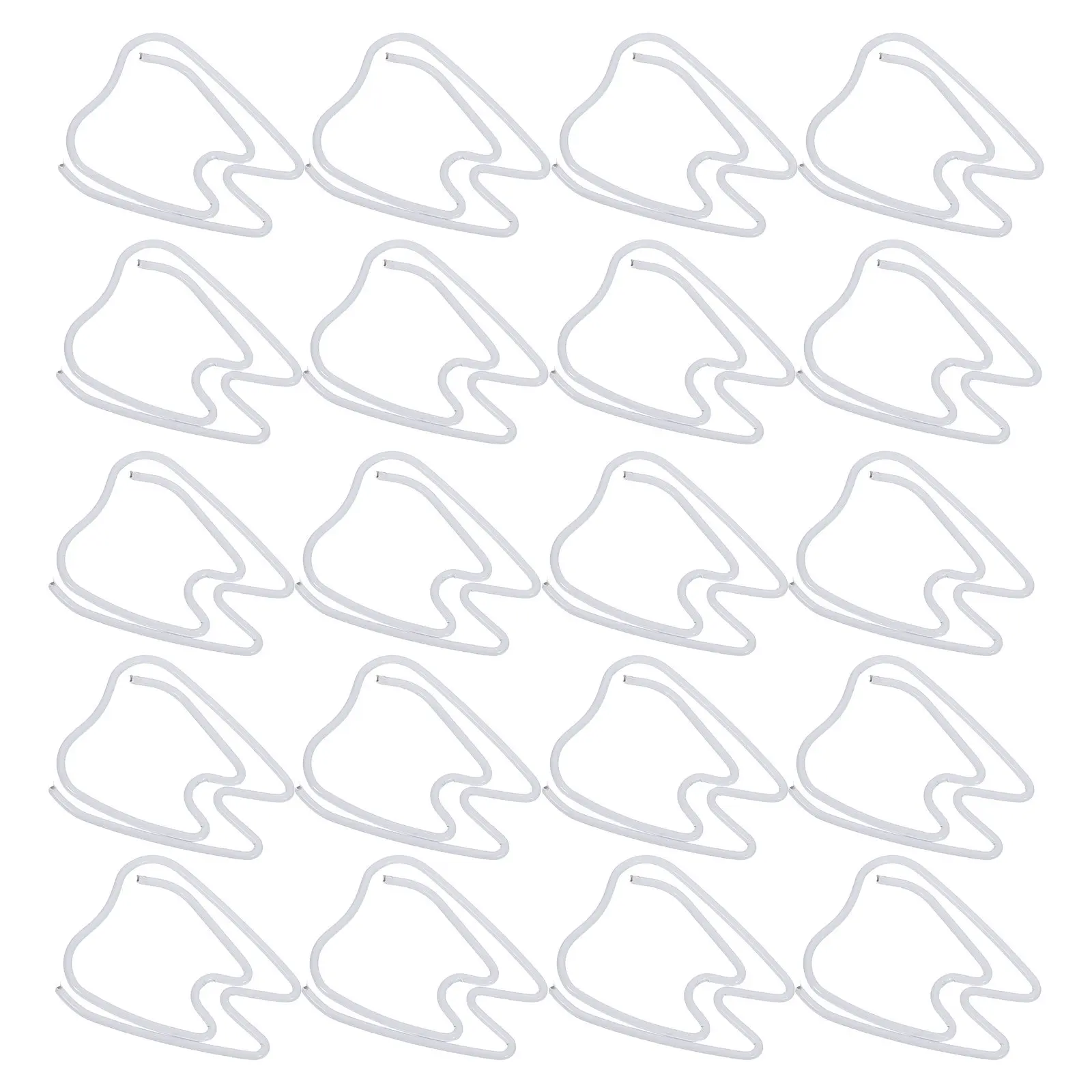 

100Pcs Tooth Design Paper Clips Sturdy Metal Small Portable Office Supplies Cute Creative Stationery Set for Students Teachers