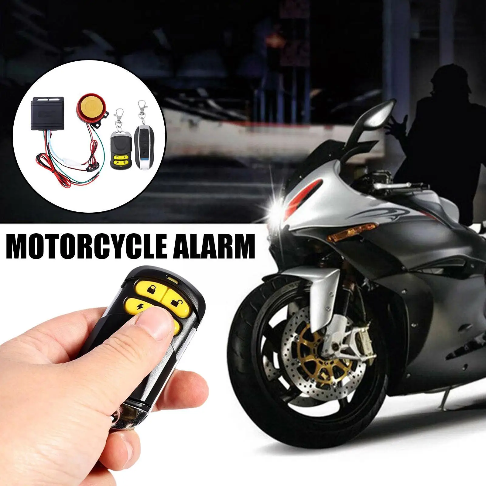 12v Car High Power 125db Siren Motorcycle System Remote Control Alarm Bike High Waterproof Power Anti-theft Alarm For Motor F2r9