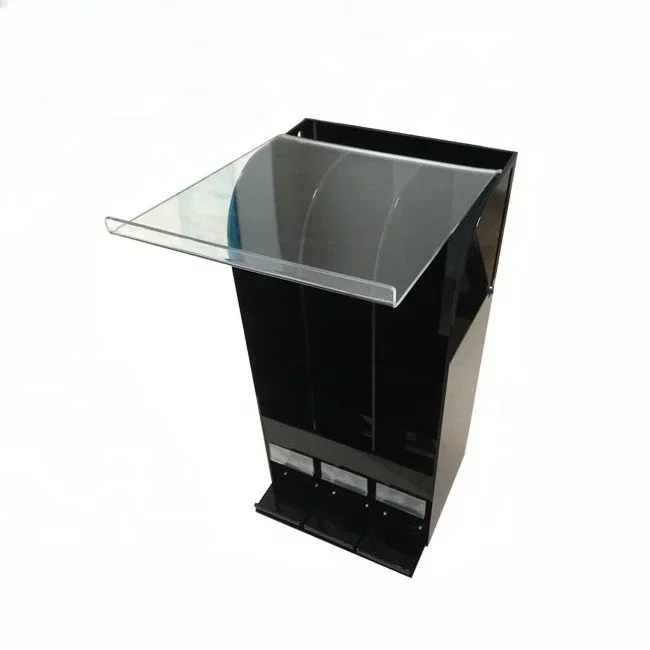 convenience store counter gravity acrylic cigarette display dispenser shelves