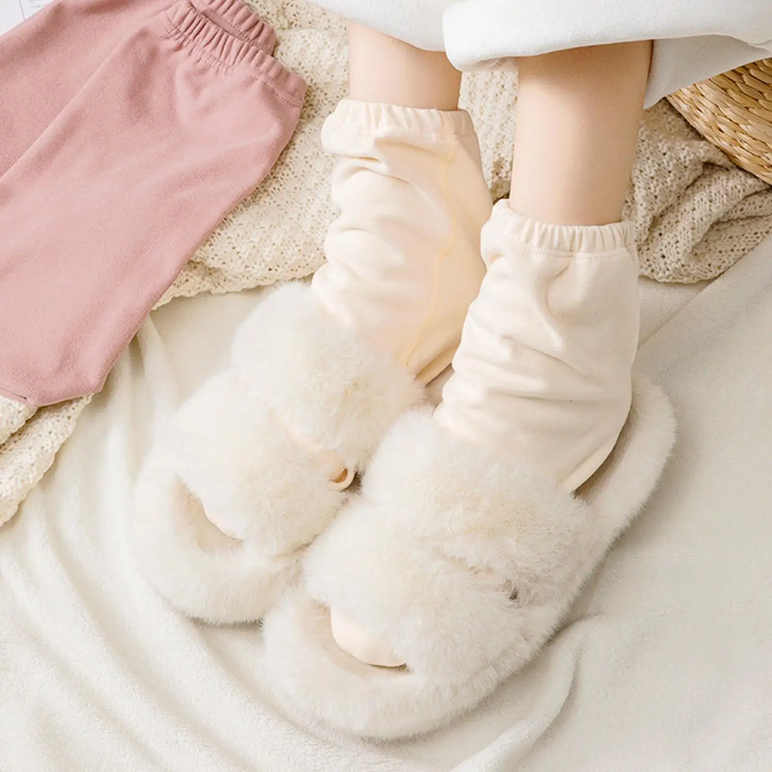 1Pair Sleeping Socks Protection Socks Foot Cover Non-slip Women Men For Foot beauty Loose Elastic Warm Foot Warm Socks