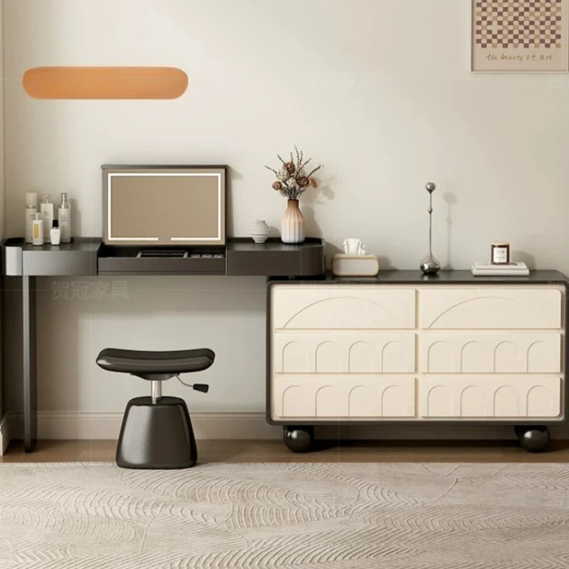 Modern Living Room Vanity Table Comfortable Wood Shelf Cosmetics Beauty Dressing Table Luxury Storage Vestidores Home Furniture