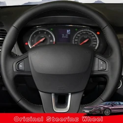 DIY Microfiber Leather Steering Wheel Cover For Renault Samsung SM5 2009-2018 Renault Laguna 2008-2015 Latitude 2010-2015