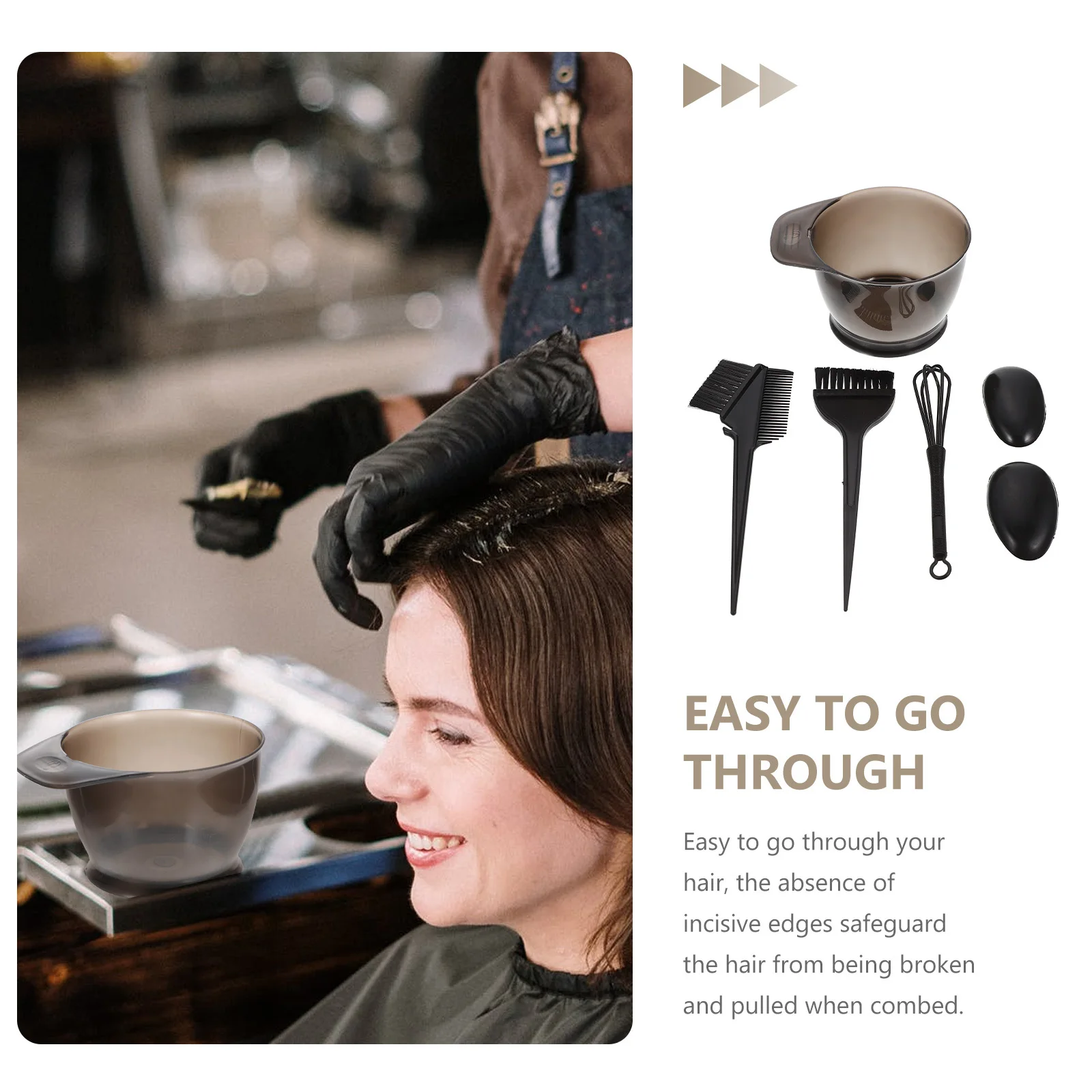 1 مجموعة مجموعة صبغ الشعر مع وعاء خلط أدوات التلوين لعلاج الشعر تلوين تبييض آمن حافة مشط غطاء للأذنين مريح #6