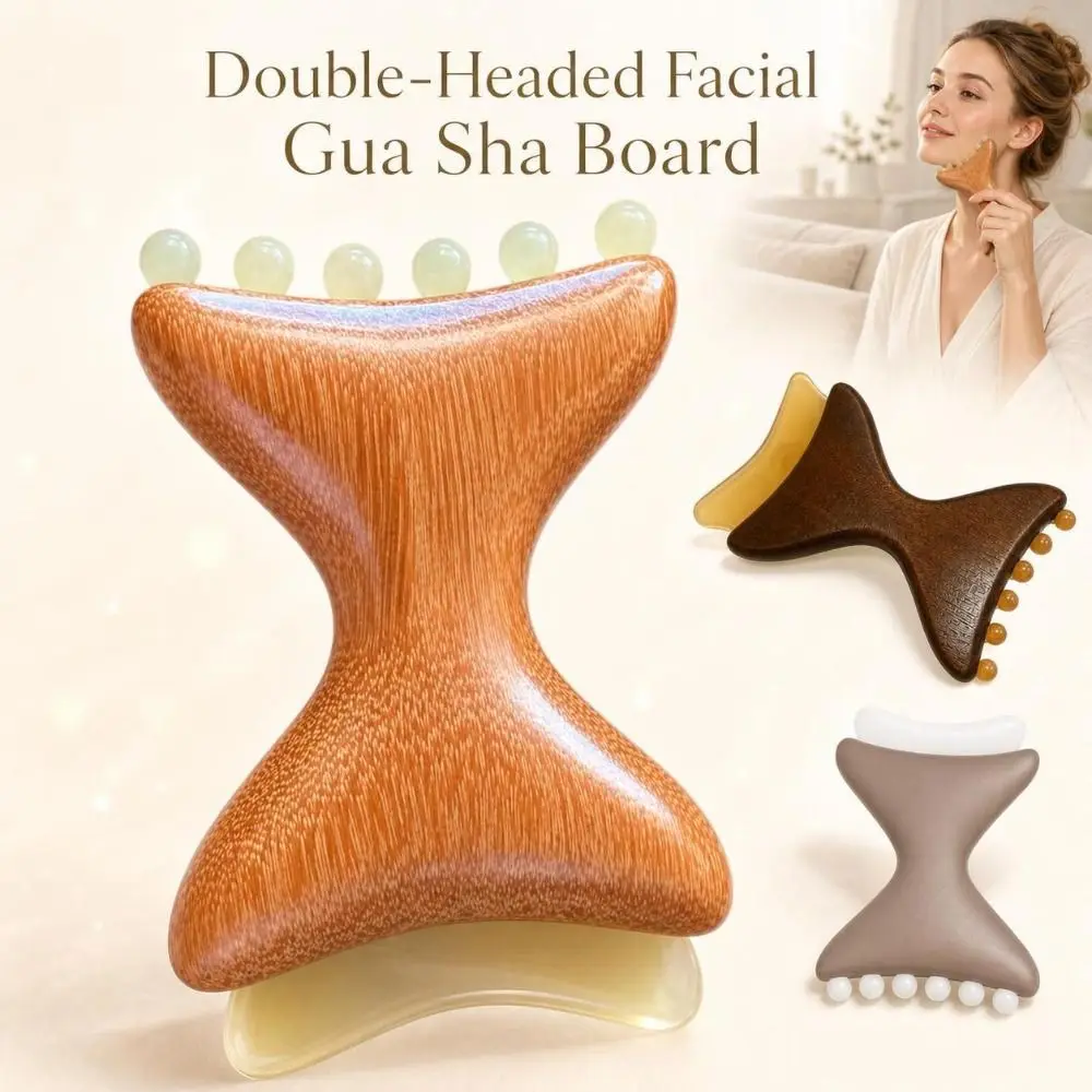 Double-headed Facial Gua Sha Board Anti-static Six-Claw Acupoint Scraping Massager Wide Tooth Acupressure Meridian Massage Comb