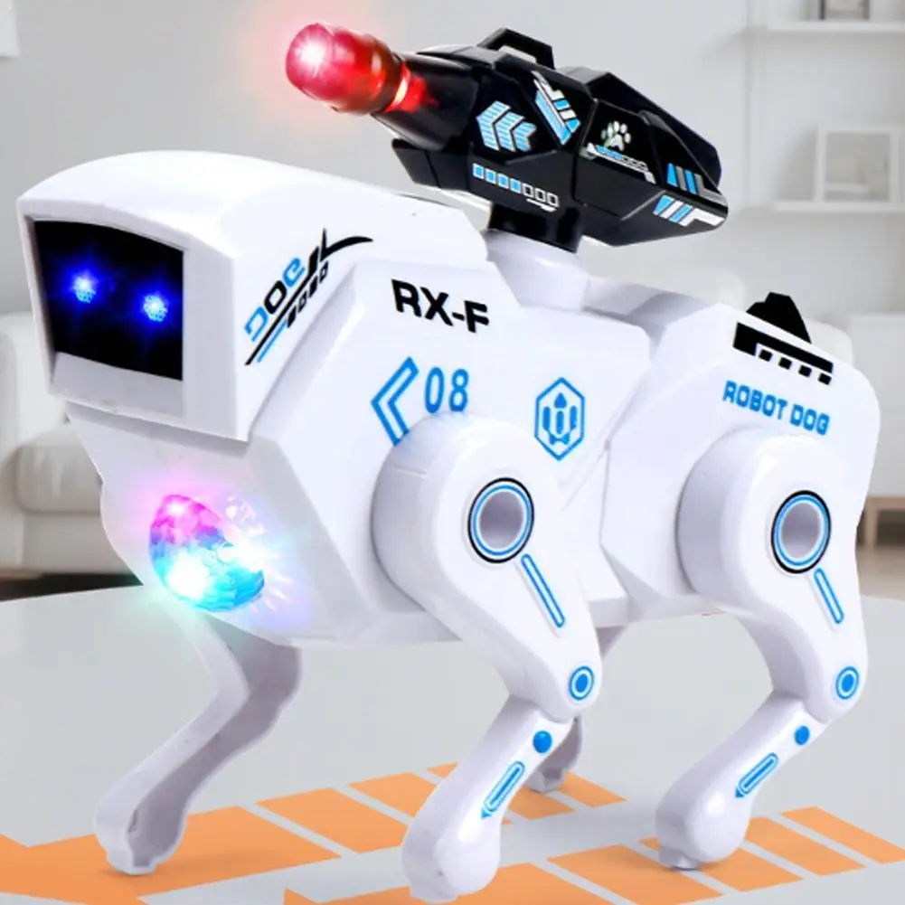 

Electric Robot Dog Toy for Kids, Bionic Walking Electronic Pet with Sound & Light Effects, Interactive Educational Robot Puppy