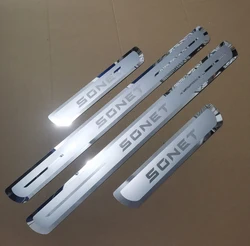 Car Accessorise Stainless Steel Scuff Plate Door Sill Cover For  KIA SONET 2020 2021 2022