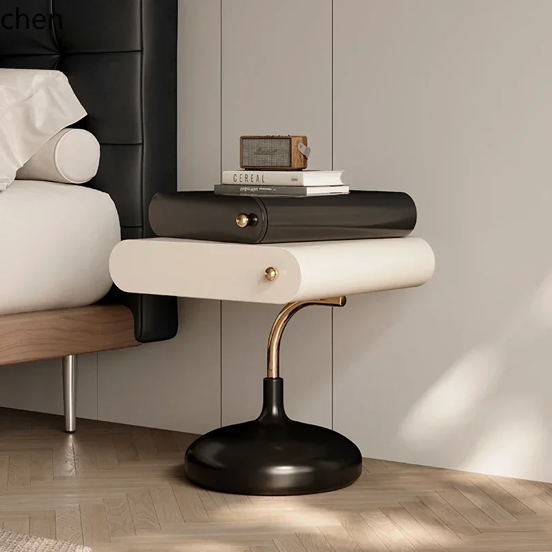 b11-7.1 bedside table simple cream style bedroom small storage minimalist cabinet