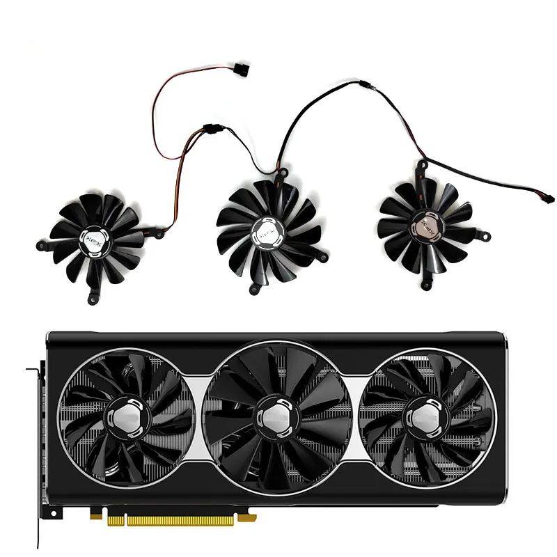 NEW CF1015H12S 4PIN GPU FANs For XFX Radeon RX 5700 XT THICC III Ultra 3 Fan Graphics Card Fan Replacement