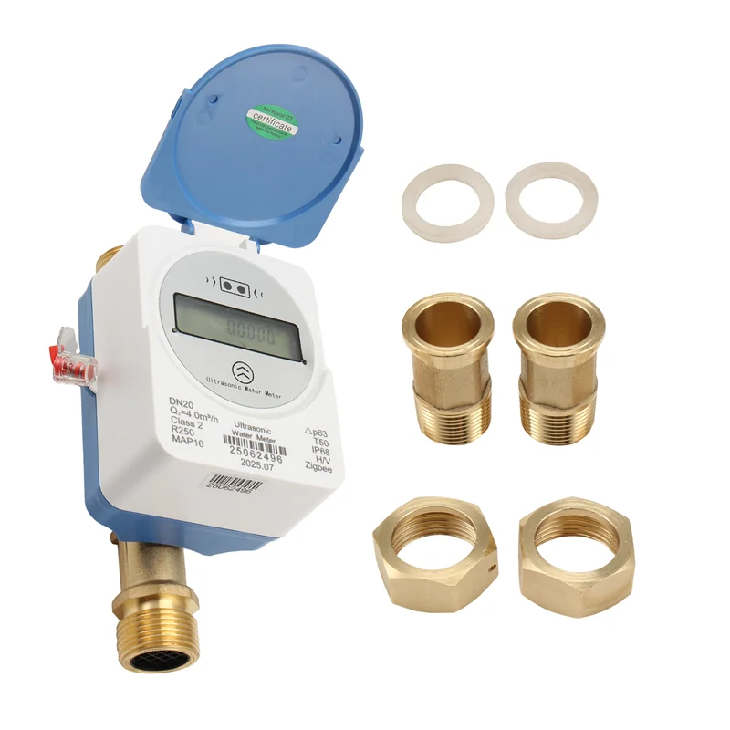 FFYY-Smart Ultrasonic Water Meter Tuya Zigbee DN20 LCD Digital Display IP68 Waterproof Water Flow And Consumption Monitoring