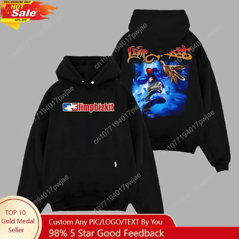 เสื้อยืดฮู้ดดี้ลายวงดนตรีร็อค Limp Bizkit แบบสองด้าน, เสื้อยืดวงดนตรีเมทัล เสื้อยืดร็อคทัวร์ เสื้อยืดวงดนตรีอัลเทอร์เนทีฟ สินค้าวงดนตรีสุดฮิต เสื้อยืด