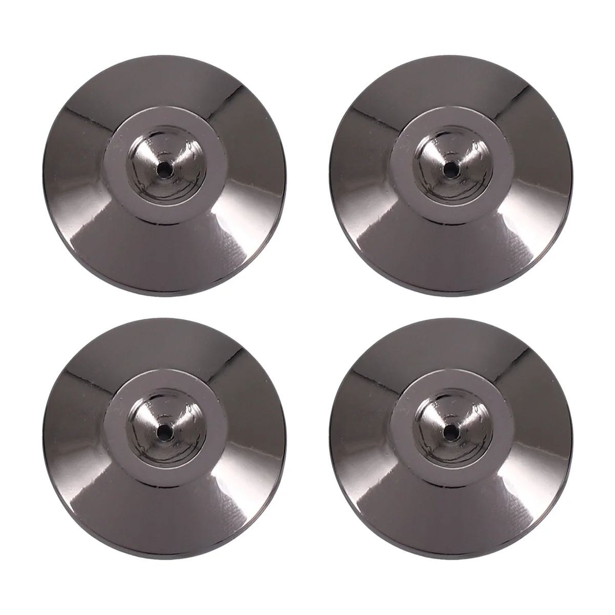 N89R 4 Stück Lautsprecher-Spikes aus reinem Kupfer, Pads, HiFi-Lautsprecherbox, Isolation, Bodenständer, Füße, Kegelbasis, Schuhe, Pad (schwarz)