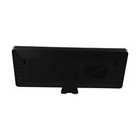 Battery Operated Digital Wall Clock with Clear LCD Screen Conveniently Displays Time Date Temperature and Humidity