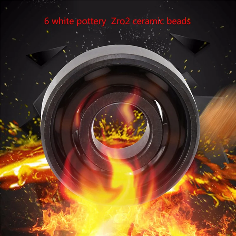 B06C-80Pcs 608 محامل 8X22x7 مللي متر ABEC-11 الهجين 6 الأبيض Zro2 كرات لوح التزلج تحمل التزلج مضمنة الأسطوانة #4