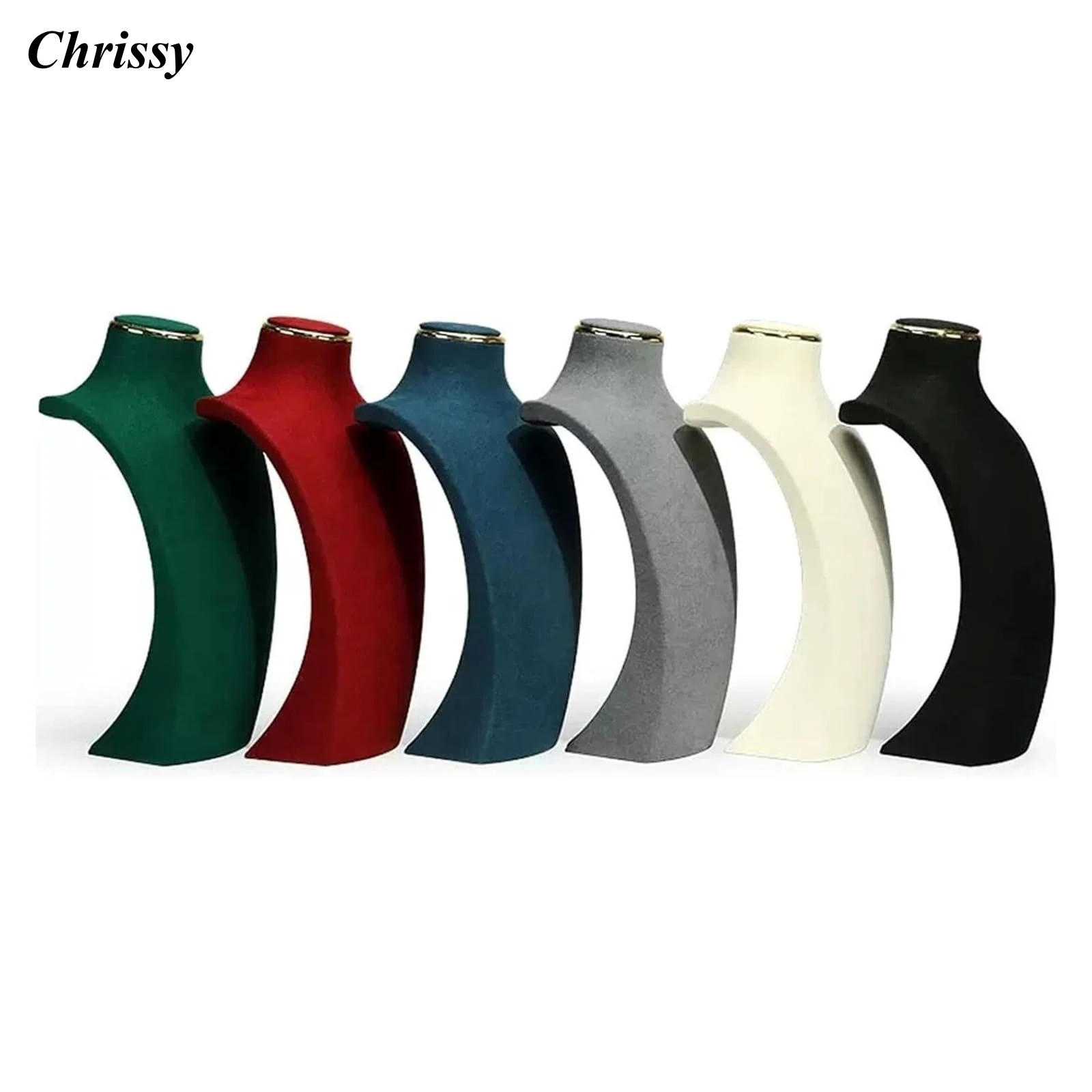 

Jewelry Rack Set, Fabric, Necklace Chain Display Bust Stand, Space Saving, Necklaces Display Tower Rack, for Retail Stores