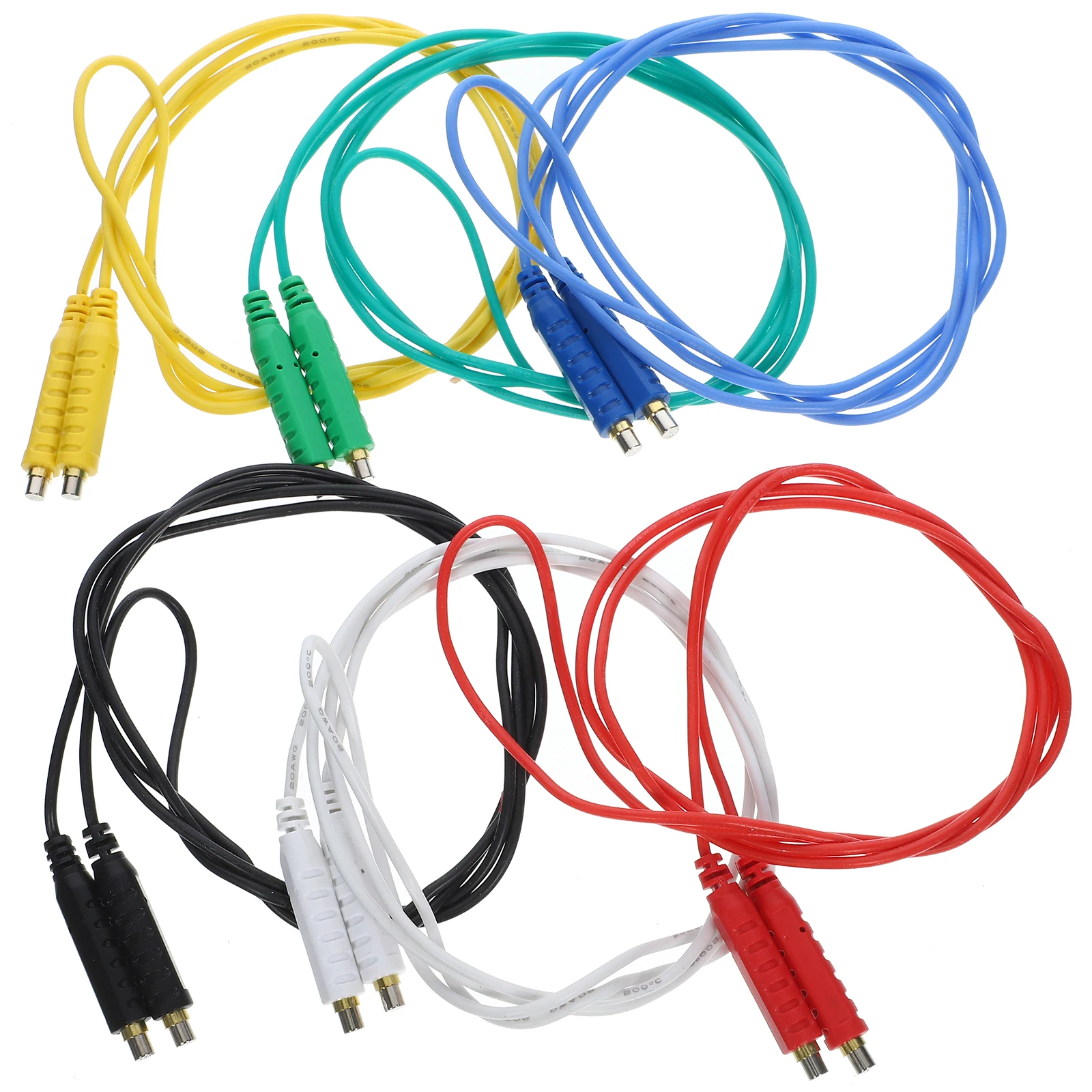 

1 set Magnetic Test Leads Set Soft Silicone Copper Jumper Wires Electrical Testing Hvac Tools Low Voltage 20Awg Secure Stable