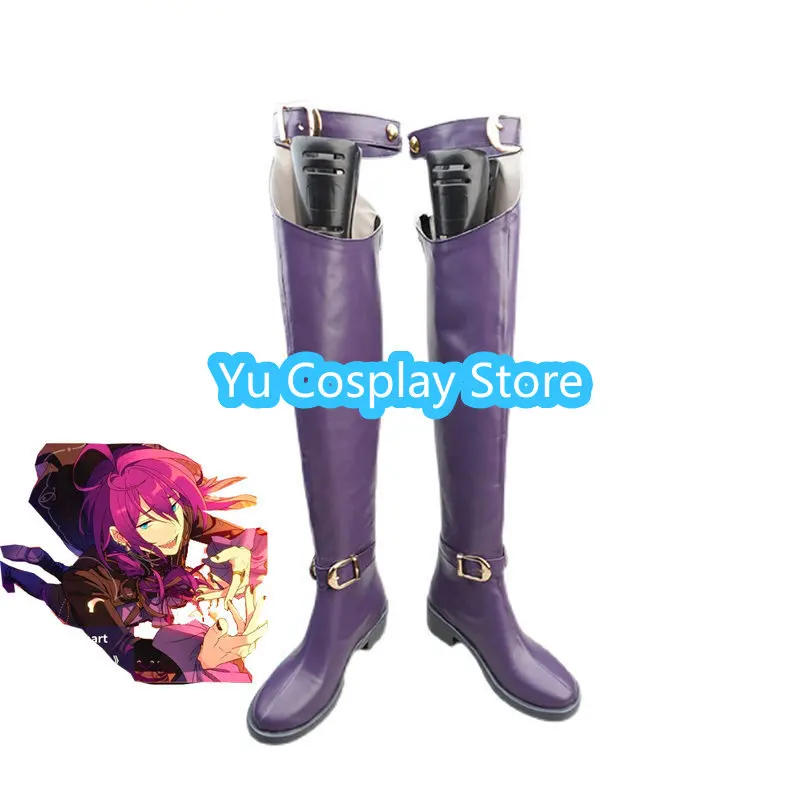 Game Ensemble Stars Distorted Heart Ayase Mayoi Cosplay Shoes PU Leather Shoes Halloween Carnival Boots Props Custom Made