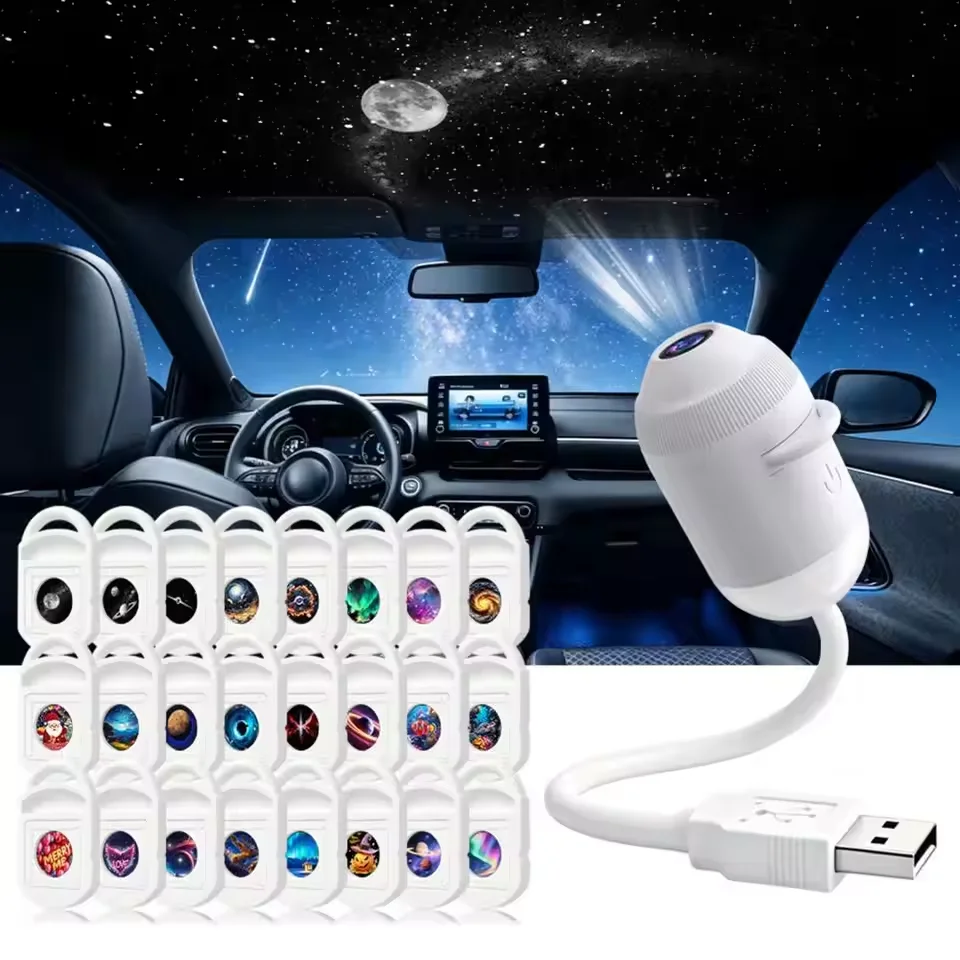 Lâmpada Projetora USB Céu Estrelado com Imagem Nítida, Brilho Ajustável, Controle por Toque, Luz Noturna e Projetor de Estrelas 2 em 1 2026