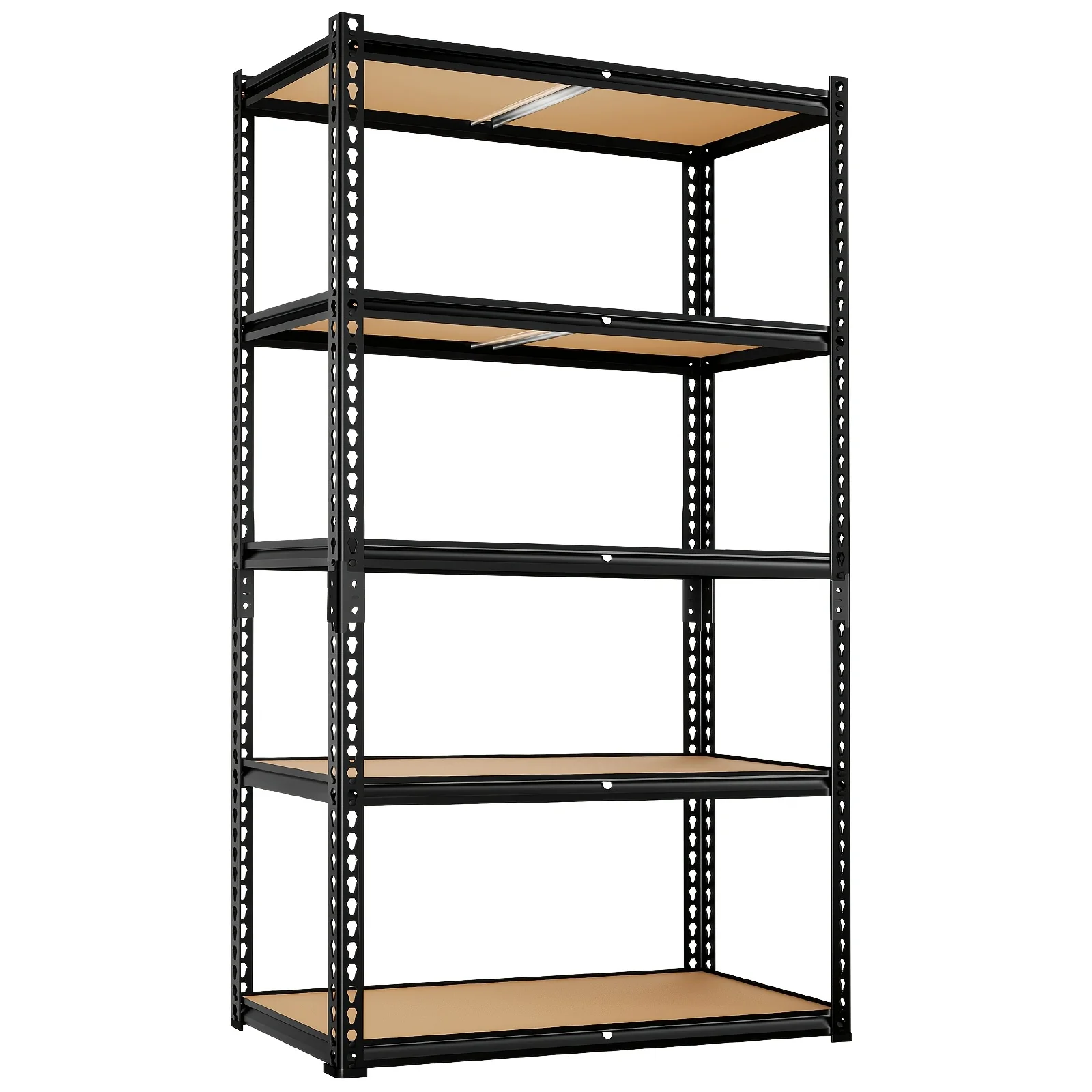

[5-Tier Heavy Duty Shelf] LEVELEVE 5-Tier Heavy Duty Metal Storage Shelf - 2020 Lbs Capacity, Adjustable Utility Rack for Multipurpose Spaces, Utility Shelves