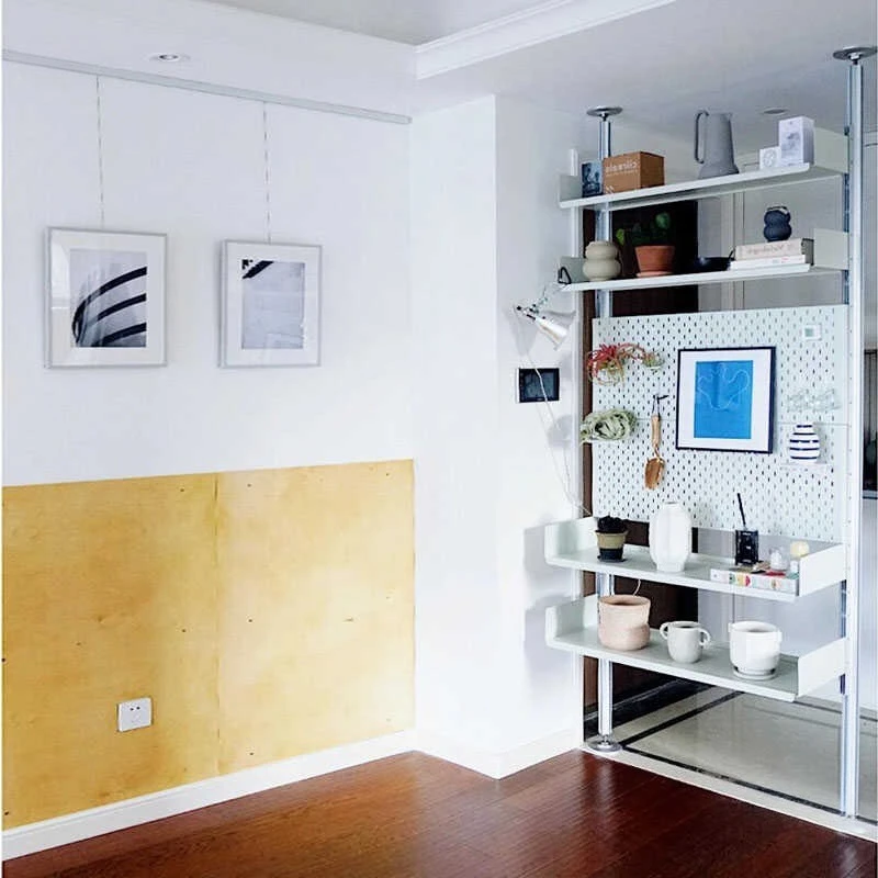 Étagère à figurines, bibliothèque à séparation réglable, panneau à trous