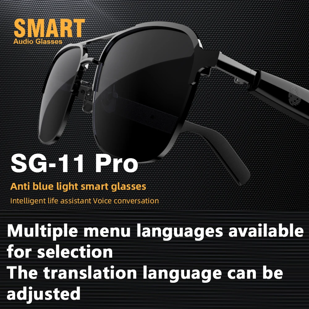 Smart Bluetooth glasses wireless Bluetooth headphones sun translation glasses binaural sports translation headphones translation