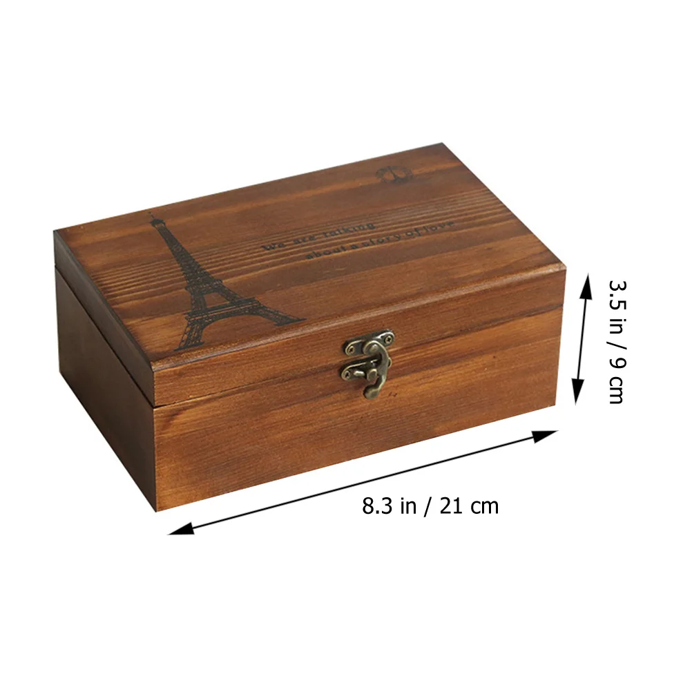 

Wooden Needle Thread Box Large Capacity Sewing Accessories Organizer Durable Retro Horn Lock Portable Container Case Storage