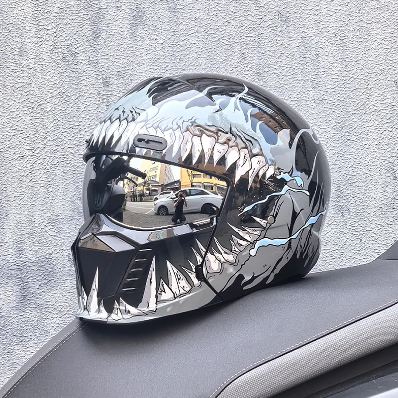 ORZ New Scorpion Retro Motorcycle Cascos Moto Locomotive Personality Multi-purpose Combination Helmet Half M L XL XXL XXXL