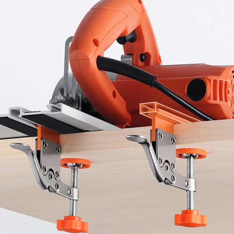 Aluminum Alloy Quick Clamp Woodworking HeavyDuty Clamp Drawer Guide Rail Installation Assistant Fixed Clip for 12*8mm Limit Slot