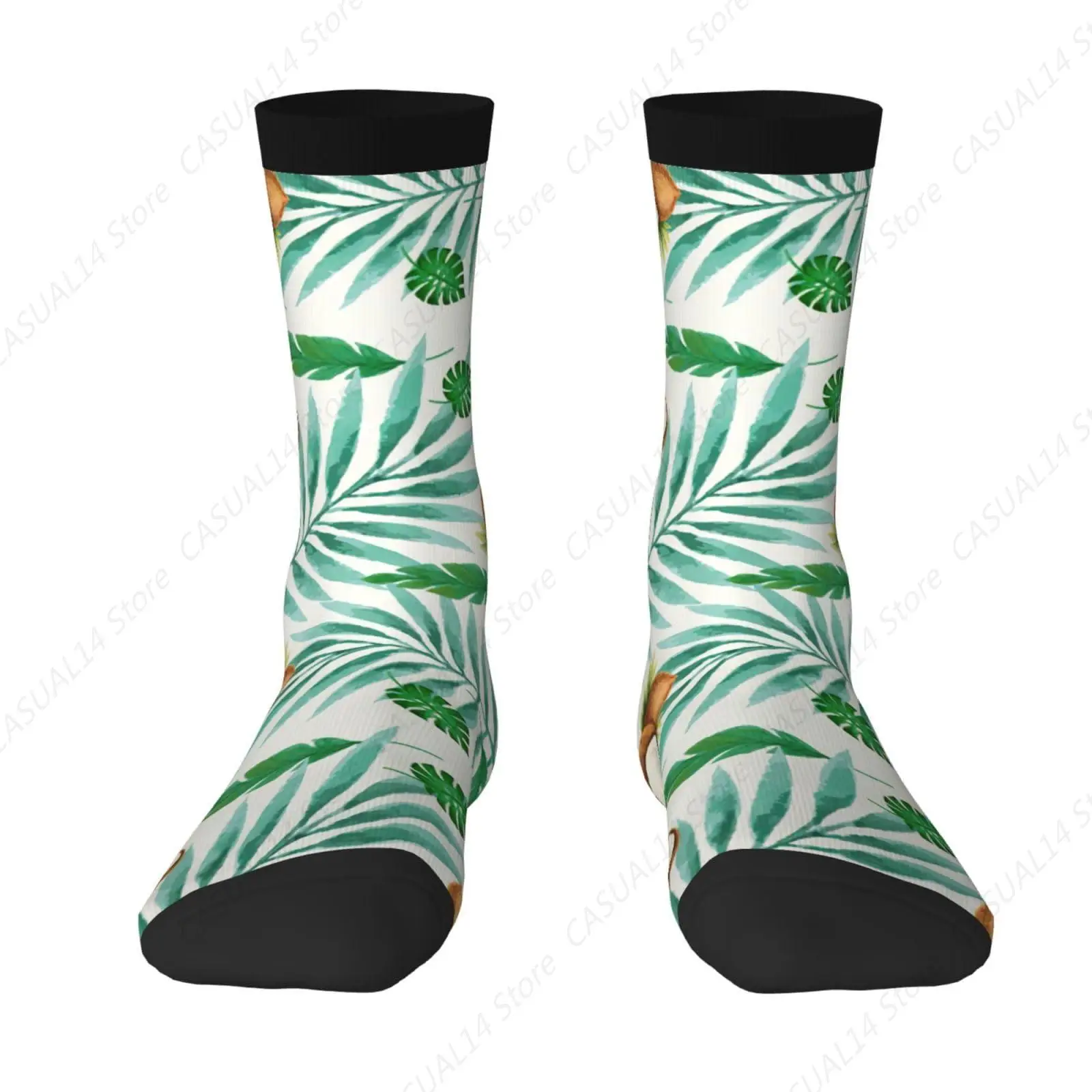 Coconut Tree Print Womens Girls Socks Funny Adults Socks Holiday Cute Socks New Year Christmas Socks