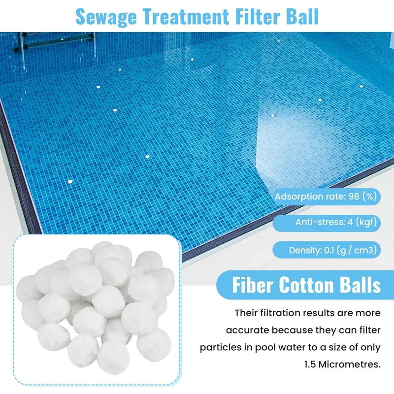 Swimming Pools Filter Balls Portable Wet Dry Cotton Canister Clean Fish Tank Filter Material Water Purification Fiber 200G