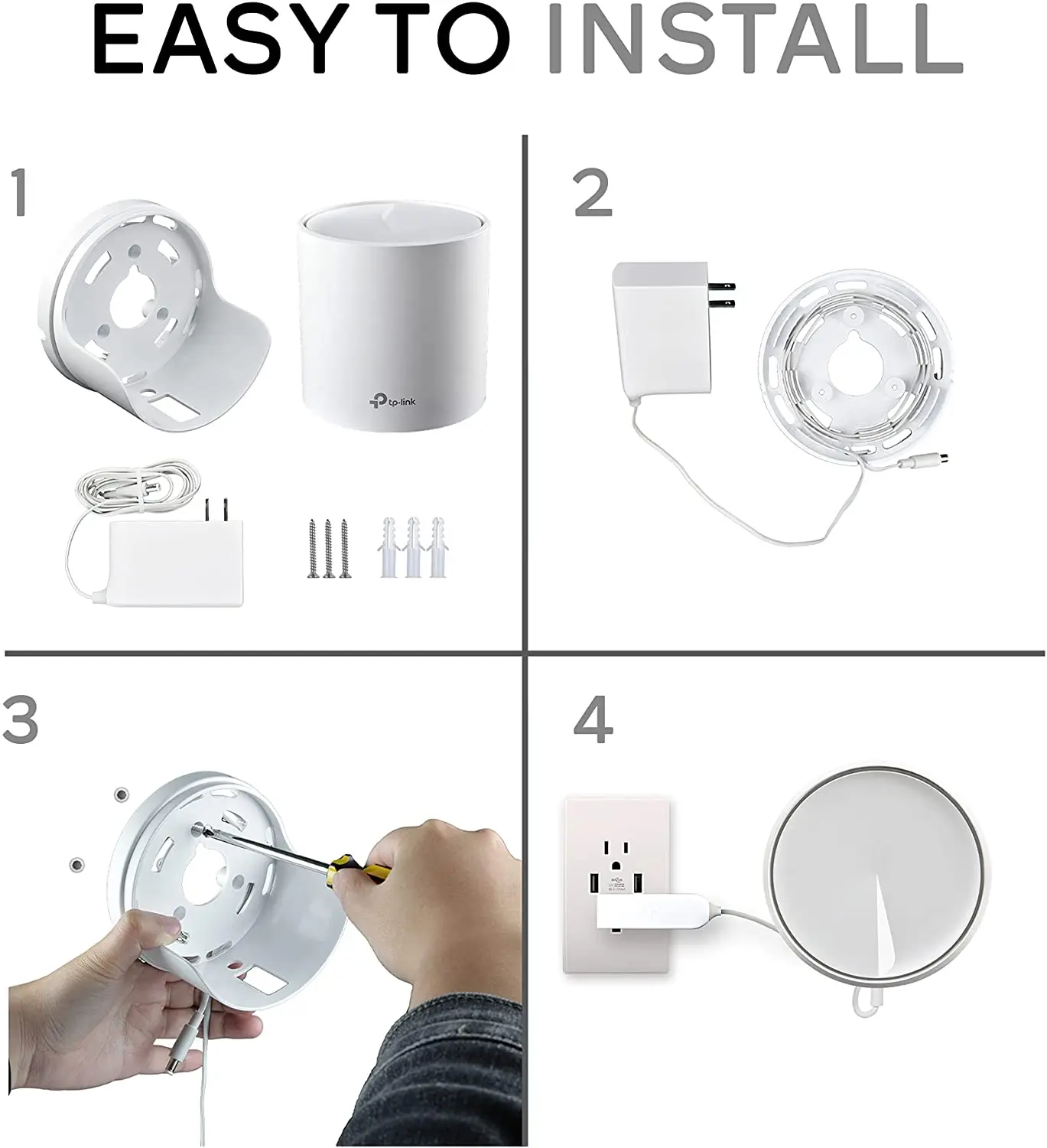 Bangcheer Cable Organizer for Whole WiFi Booster, Home WiFi Mesh System for Tp Link Deco X20 and X60, Easy-to-Install image 6