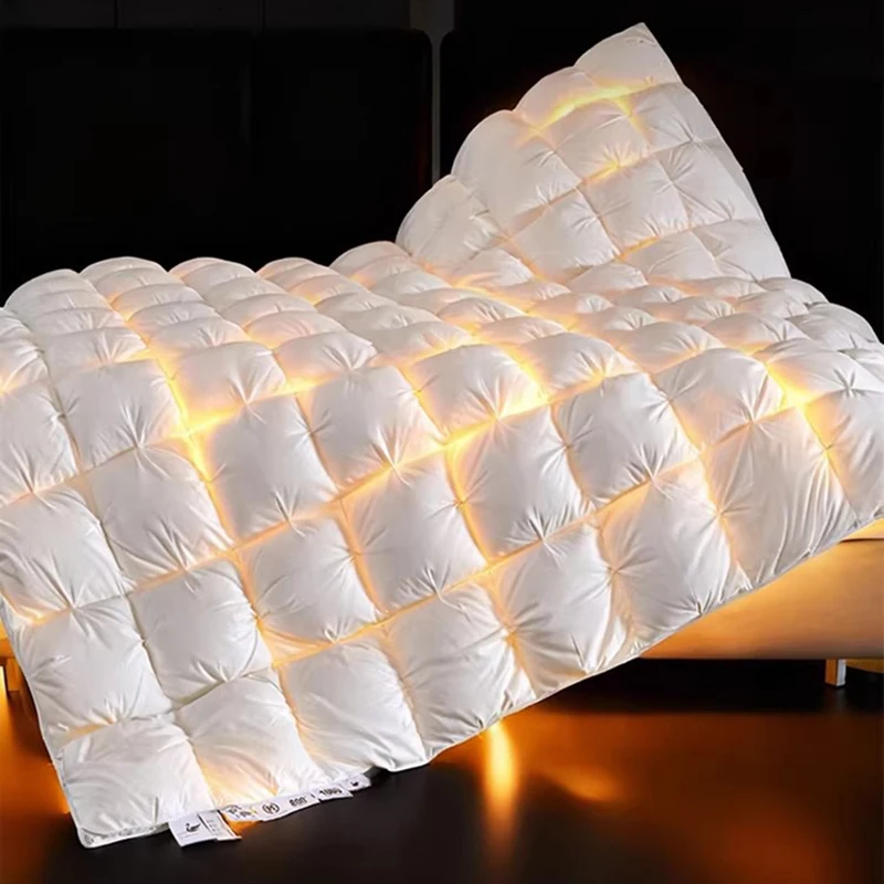 

Luxury 95% Goose Down Filling Quilt Cotton Quilt Cover Five-star Hotel Dedicated Comforter Winter Thick Blanket Solid Color