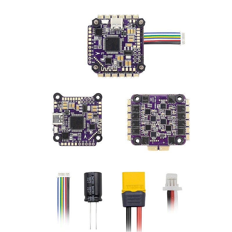 FLYCOLOR X-TOWER 2 F7 60A 4 in 1 ESC Flying Tower/Stack  FPV Bluetooth to Adjust Parameters LED Flight Control