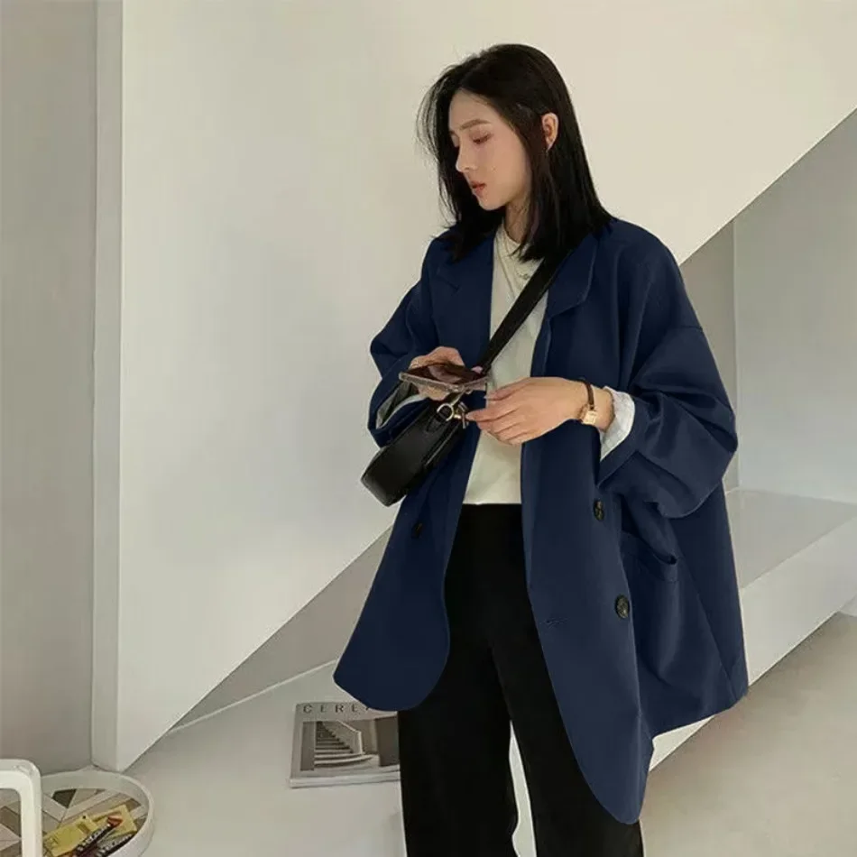 Neue Frühling-Herbst-Damen-Blazer, lockere Passform, koreanische Mode, Vintage-Blazer, Anzugjacke, elegante Damenmäntel, Streetwear, Damenbekleidung – Detail 18
