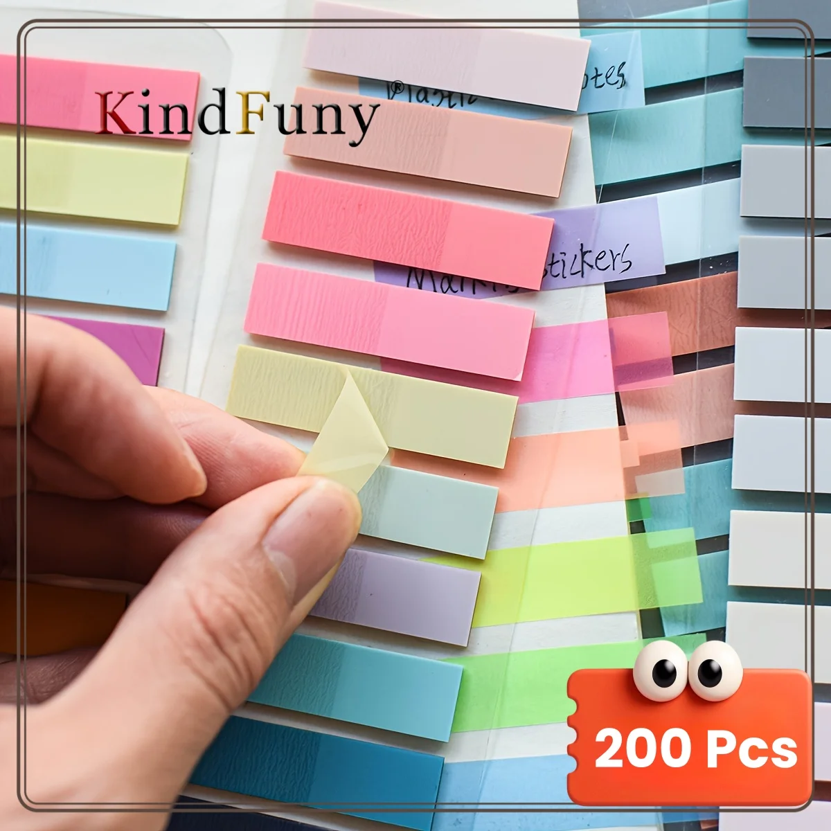 200 قطعة علامات صفحة ملاحظة لاصقة لطيفة قابلة لإعادة الاستخدام ملف مؤشر علامات التبويب ملصقات الصفحة مقاوم للماء أعلام سؤال خاطئ #1