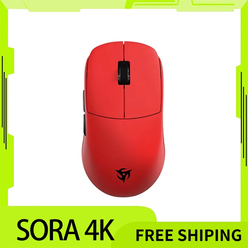 NINJUTSO X VAXEE SORA 4K Mouse 2Mode Wireless 2.4G Gamer Mouse 60g Custom 4KHz Polling Rate Mice PAW3950 Long Battery Apex Mouse