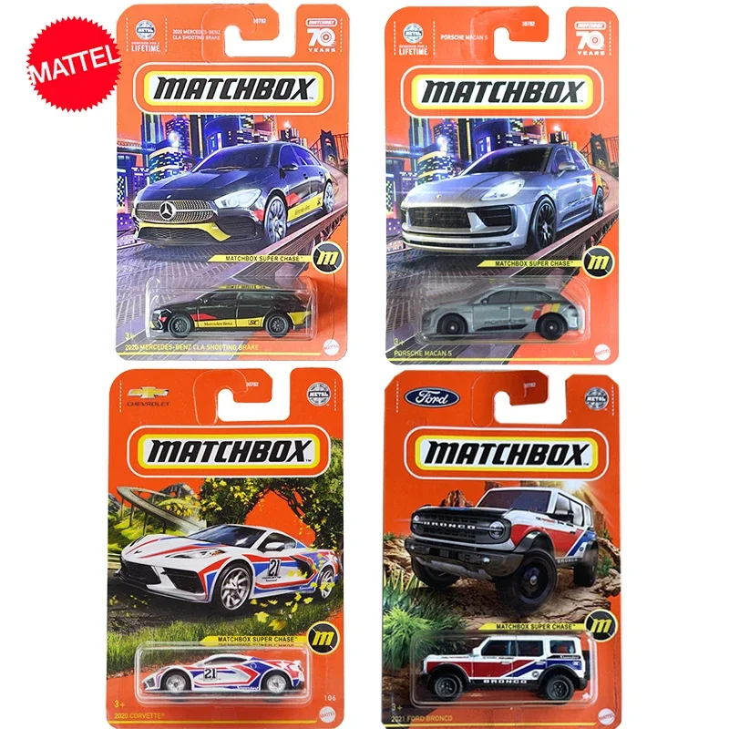 Оригинальный Mattel Matchbox автомобиль супер Чейз 2020 Benz Corvette Porsche Macans 2021 Ford Bronco автомобиль игрушки для мальчиков коллекционный