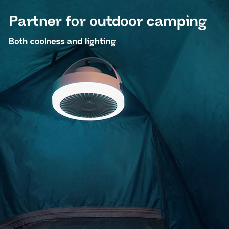 MOSLIGHTING Rechargeable Lighting Camping Light Fan Lamp Strong Wind Fan Portable Outdoor Portable Lamp Night Emergency Tent Fan