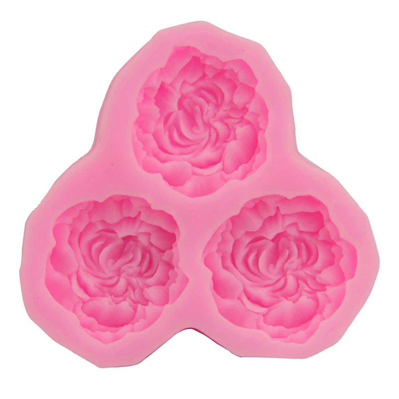 Peony Flower Silicone Mold Wedding Cupcake Topper Fondant Cake Decorating Tool