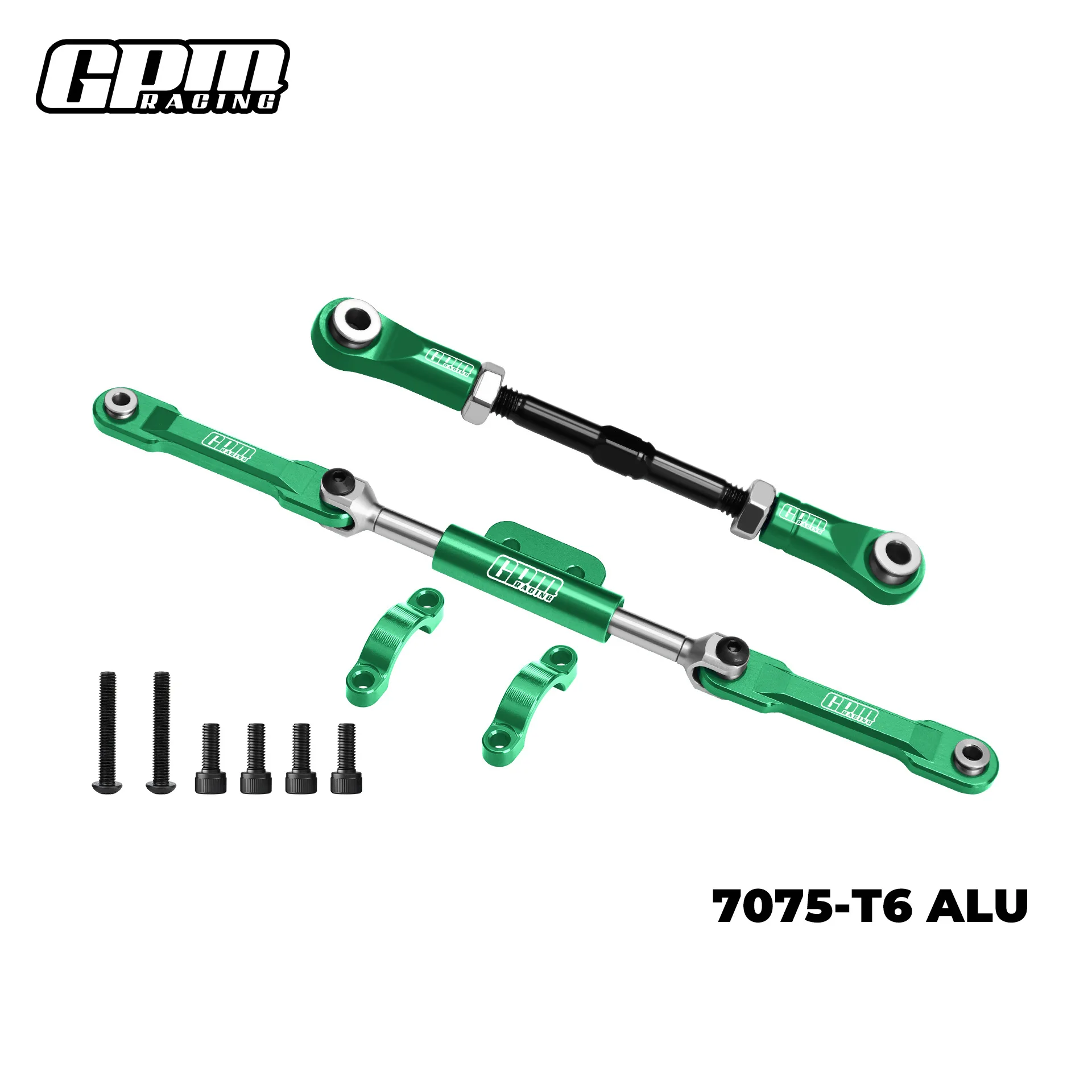 RC Upgrade Parts for HR VANQUISH 1/10 H10 Optic 4WD 7075-T6 Aluminium Medium Carbon Steel Servo Front Steering Linkage Kit