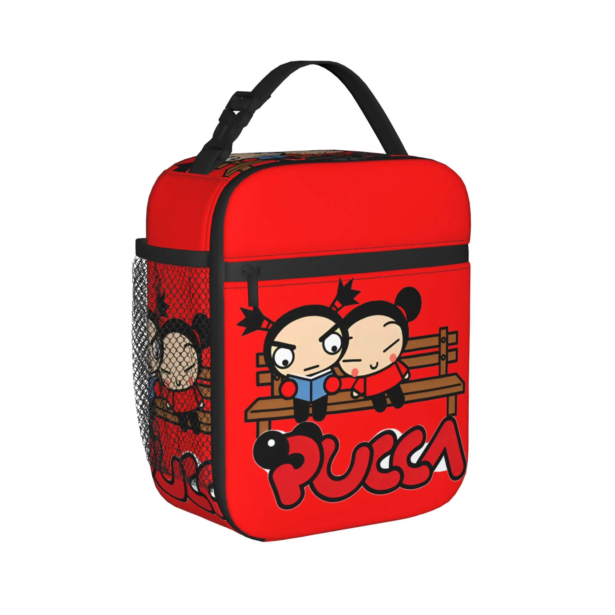 Pucca Garu Insulated Lunch Bag Cooler Bag Reusable,Lunch Container Cartoon Leakproof Tote Lunch Box Girl Boy Work  Picnic