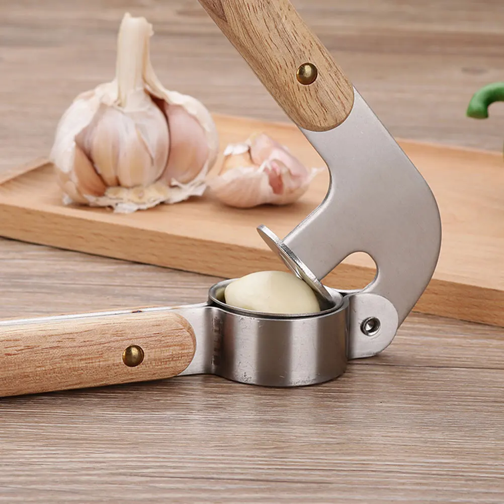 

Stainless Steel Garlic Press Kitchen Gadget Manual Tool Metal Presser Machine Home Use Vegetable Fruit Stainless Steel Garlic