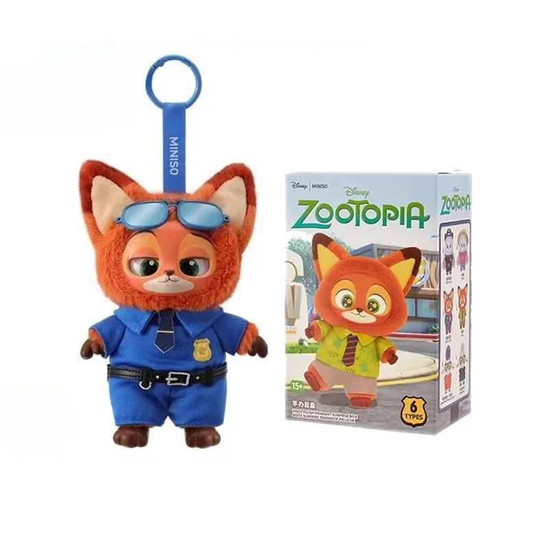 

Набор-сюрприз Disney Zootopia: виниловые фигурки Ник и Джуди, модная игрушка-сюрприз, милый брелок для рюкзака, подарок на день рождения для детей