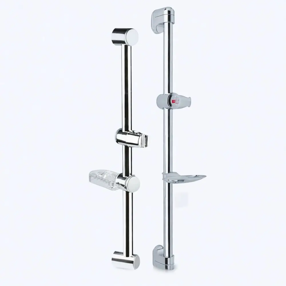 Stainless Steel Shower Slide Bar Adjustable Bathroom Holder Rail Rainfall Handheld Accessory Simple Style Easy Installation