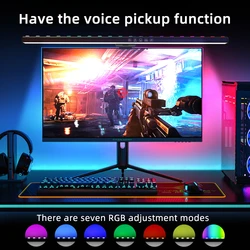 60CM Led Gaming Light Bar Monitor Lamp With Sound Control Pickup Lights RGB Screen Hanging Lights Dimming Table Lamp Gamer Room