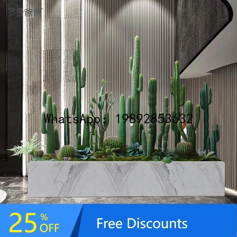 

ZK Indoor Creative Landscaping Artificial Plant Large Cactus Floor Combination Bonsai Decoration
