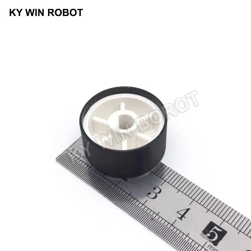 1 ชิ้น 25x13 มิลลิเมตร 6 มิลลิเมตรรูเพลาอลูมิเนียม Potentiometer ลูกบิดสีดํา (แกน D)